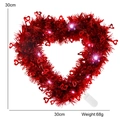 Ghirlanda luminosa a cuore rosso con luci LED per San Valentino, dimensione 30cm - Ghirlanda Cuore Rosso Con Luci Bianco Freddo