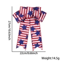 Patriotic July 4th bow with red stripes and blue stars, 27x22cm decorative bow - Red and White Striped Star Pattern / 5-Loop Small Bowknot