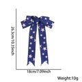 Fiocco decorativo blu navy con stelle per festa indipendenza americana 26x18cm - Stelle grandi e piccole su sfondo blu / Fiocco Piccolo a 5 Anelli