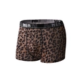 Atmungsaktive Herren-Boxershorts mit Leopardenmuster und breitem elastischem Bund - S / Leopard Brown
