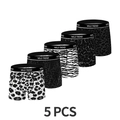 Pack de 5 bóxer de seda de hielo para hombre con estampados de animales y cintura elástica - L / Combinación Leopardo Cebra / Combo Multicolor