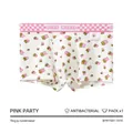 Pink French fries print men's boxer briefs with checkerboard waistband and cotton fabric - L / White Base Pink French Fries Style (BYH1506)