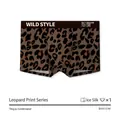 Boxer da uomo in seta di ghiaccio con stampa leopardata marrone e fascia elastica in vita - L / Stile Leopardato Marrone Classico (BYH1374)