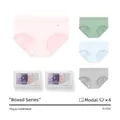Pacco da 4 mutandine in modal da donna nei colori rosa verde blu e grigio con logo - M / Combo Multicolore