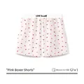 Roze ijshonig herenboxershort met kersenprint en LOVE Yourself elastische taille - L / Roze Kers Strepen (BYH1932)