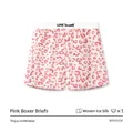 Roze short met luipaardprint van ijs-zijde en Love Yourself elastische band - L / Lichtroze Luipaard (BYH1933)