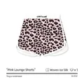 Caleçon rose imprimé léopard avec taille élastique blanche et texte LOVE Yourself - Léopard Sauvage Noir (AL455)