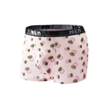 Pink men's boxer briefs featuring cute French fries print and elastic black waistband - XS / Fries Print (90105)