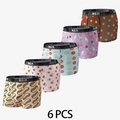 Set di boxer da uomo traspiranti con divertenti stampe a tema cibo e patatine fritte - XS / Combinazione Divertente