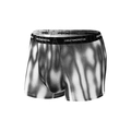 Herren Boxer-Shorts mit schwarz-weißem Halfton-Punktmuster und elastischem Taillenbund - XL / Punktmatrix-Muster (9013)