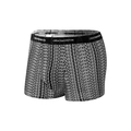 Herren Boxershorts aus Eisseide in Schwarz mit weißem Buchstabendruck und breitem Bund - XL / Vollbuchstaben-Druck (9016)