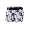 Herren-Boxershorts aus Eisseide mit geometrischem Muster und elastischem Logo-Bund - M / Geometrisches Patchwork (9014)