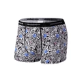 Men's boxer briefs with black and white tiger head print and elastic logo waistband - XS / Boxer Brief Style (9062)