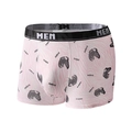 Herren Boxershorts aus Eisseide mit rosa Zebramuster und breitem Elastikbund für Männer - S / Rosa Zebra-Stil (9076)