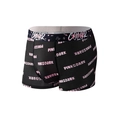 Men's ice silk boxer briefs with black and pink street style letter patterns - S / Black Pink Letter Style (1544)