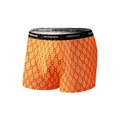 Calzoncillos bóxer para hombre en naranja con patrones geométricos y cintura elástica - S / Naranja
