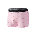 Roze heren boxershorts van ijsszijde met olifantenprint en elastische logo tailleband - XL / Roze