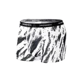 Boxer traspiranti da uomo con stampa a righe tigrate bianche e nere e fascia elastica in vita - S / Stampa Zebra Nero Bianco (9048)