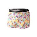 Herren Eisseide Boxershorts mit bunten Herzprints auf weißem Stoff und weichem Bund - XS / Weiß Herz Graffiti (XY9067)