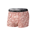 Men's boxer briefs in beige with red graffiti print and elastic logo waistband - S (110-130 catties) / Red Graffiti Pattern (9045)