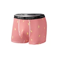 Men's boxer briefs with red and white stripes and yellow banana print pattern - S / Red