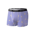 Men's boxer briefs with blue and white stripes and yellow banana print pattern - S / Blue