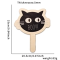 Detailed size specifications for Halloween cat wooden sign with dimensions and weight info - Cat