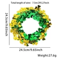7.5m green and gold shamrock tinsel garland with flexible wire for St. Patrick's Day decor - Gold & Green Shamrock Style