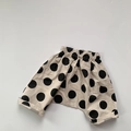 Beige Polka-Dot-Haremshose für Mädchen mit Gummizug und umgeschlagenem Saum - 120cm / Beiger Punkt