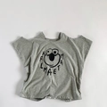 Barboteuse bébé grise à manches courtes avec imprimé monstre en maille douce - 80cm / Gris