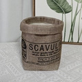 Sac de rangement en lin brun lavable pour plantes avec imprimé vintage et doublure - Marron