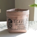 Pink Nordic cotton linen storage basket with vintage typography for home decor - Pink