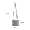Cesto pensile grigio intrecciato per piante da interno con corda da 71 cm - Grigio (Grigio 14cm) / 14cm