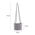 Dimensioni dettagliate per fioriera sospesa grigia intrecciata con lunghezza totale 71 cm - Apertura 14cm / Grigio