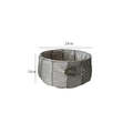 Grey Nordic 24cm woven plastic rattan flower pot with liner and Flowers metal tag - Gray Large (No Legs)