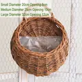 Set di 3 cesti da parete in vimini naturale taglie S M L con fodera impermeabile - Piccolo / Colore Originale