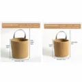 Brown woven cotton rope wall hanging storage baskets in large and small sizes - 16*18 / Khaki Hanging Basket