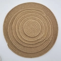 Set of round jute placemats in small, medium, and large sizes on a light background - 12cm / Hemp Rope Round