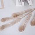 Artificial golden feather branch for festive home decor and floral arrangements - Peacock Tail