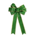 Grüne St. Patrick's Day Schleife mit Goldrand für festliche Party Dekorationen - 35cmx24cm / Schleife