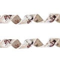 5m Weihnachtsband aus Sackleinen mit Schneemannmotiven und flauschigem Rand für Deko - 5m Schneemann Weihnachtsband Fransenrand (5cm Breit)