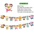 Striscione di animali cartoon con volpe e leone per decorazioni di compleanno per bambini - LU 02