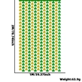 Tenda a frange con trifoglio verde e oro per decorazioni San Patrizio 1x2M misura - Tenda a Frange Trifoglio Oro Verde 1*2M