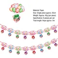 Close-up of 3-meter paper bunting featuring colorful hot air balloons and gift box designs - Z11 Balloon