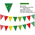 Detail view of 3m Christmas paper bunting banner with 24x18.5cm colorful triangle flags - Triangle Flag S5