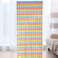 Tenda a frange quadrate laser arcobaleno per decorazione di sfondo per feste di compleanno - Tenda di Frange Macaron