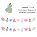 Vista dettagliata dello striscione per feste principessa 13x22cm con cartoni animati - Stile Principessa Fiore (KT-2)