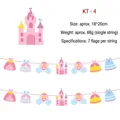 Striscione di carta tema castello della principessa rosa per feste e decorazioni - Stile Carrozza della Principessa (KT-4)