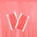 Zwei Rollen korallenrosa glänzende Fransen-Vorhänge für Kindergeburtstags-Dekoration - 1m*2m / Neon Macaron Rosa