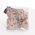 Christmas wooden angel ornaments set with hollow stars in a clear display box - Angel Style